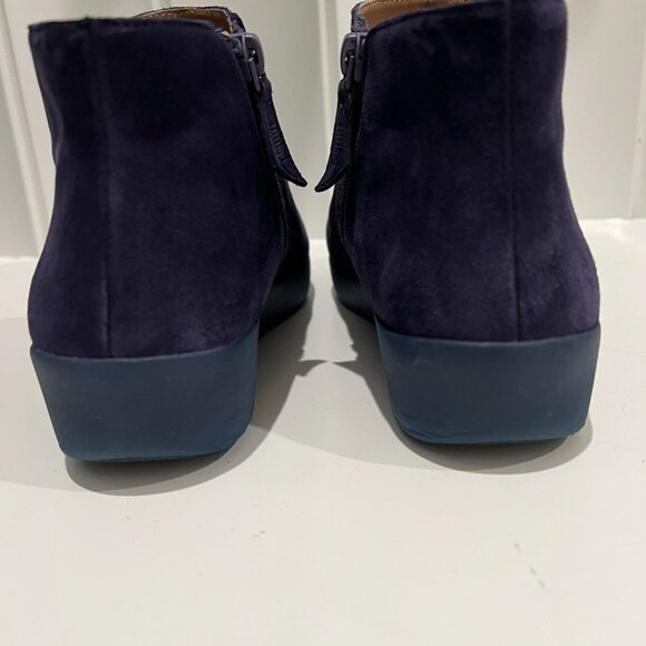 FitFlop Ankle Boots Blue Suede - Picture 4 of 10